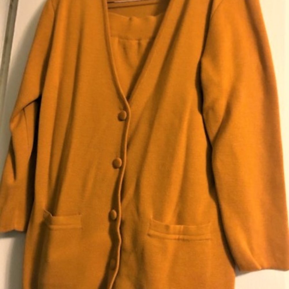 Vintage Nordstrom's Gold Knit Suit